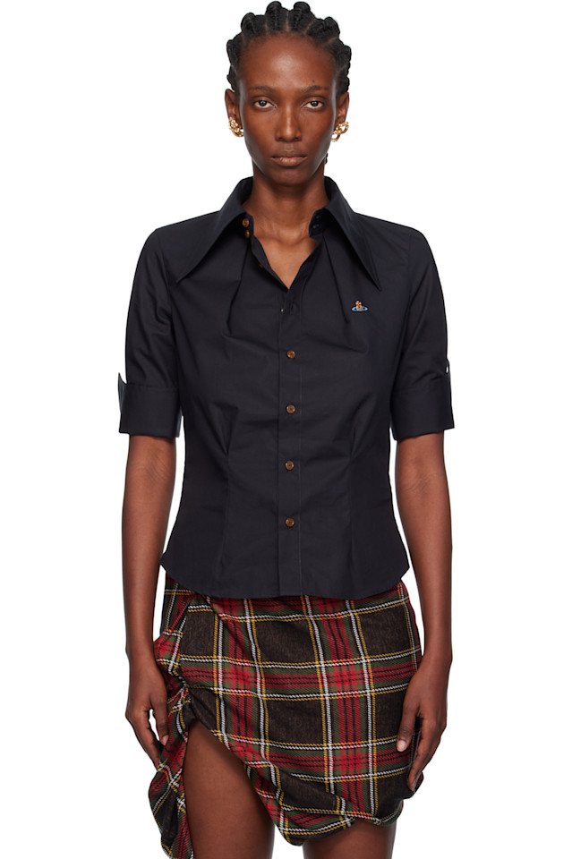 

Рубашка с коротким рукавом в виде скрипки Vivienne Westwood, черный