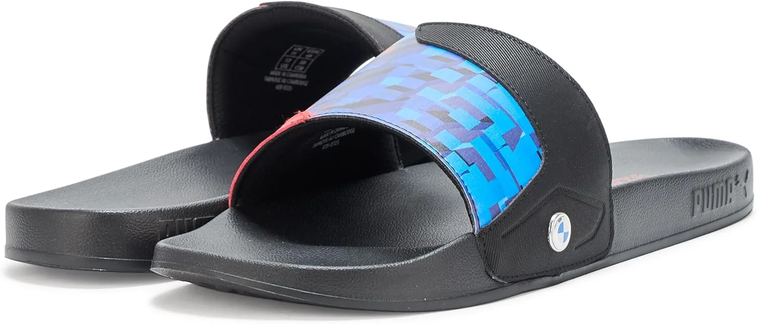 Мужские сандалии PUMA BMW M Motorsport Logo Leadcat 2.0 Slide Casual - белые, черный — фото 3