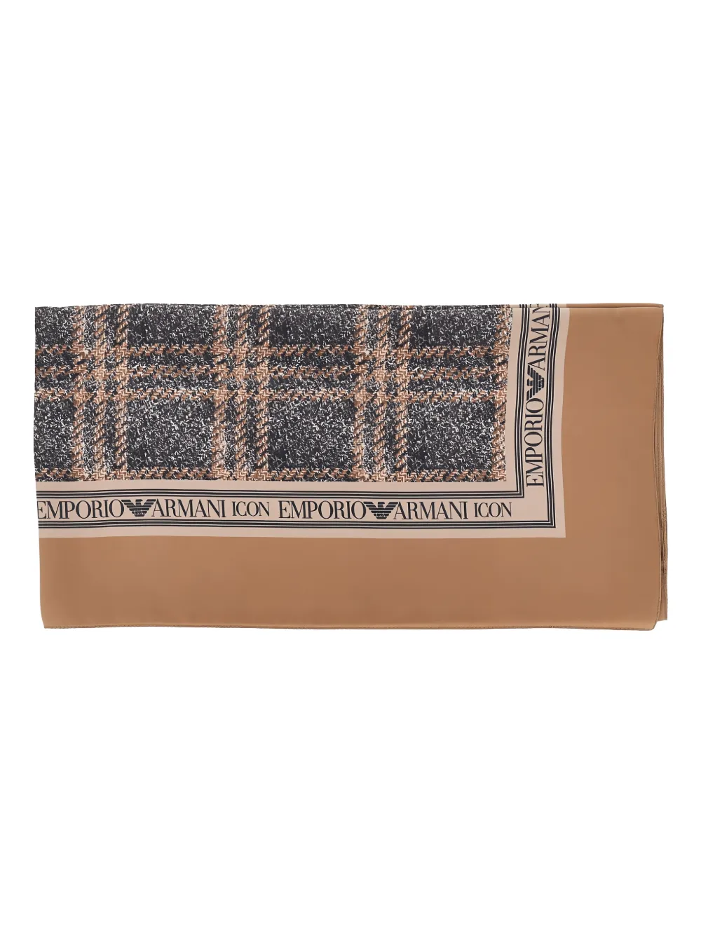 

Шарф в клетку Emporio Armani, нейтральный