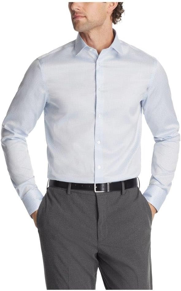 

Мужская рубашка Calvin Klein, классический крой, из тонкого хлопкового эластичного материала, Blue Multi