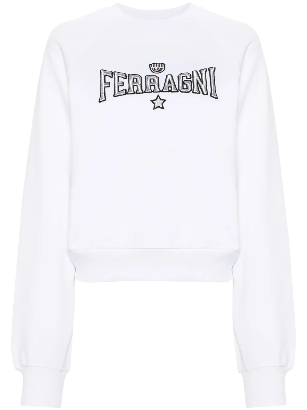 

Толстовка с вышитым логотипом Chiara Ferragni, белый