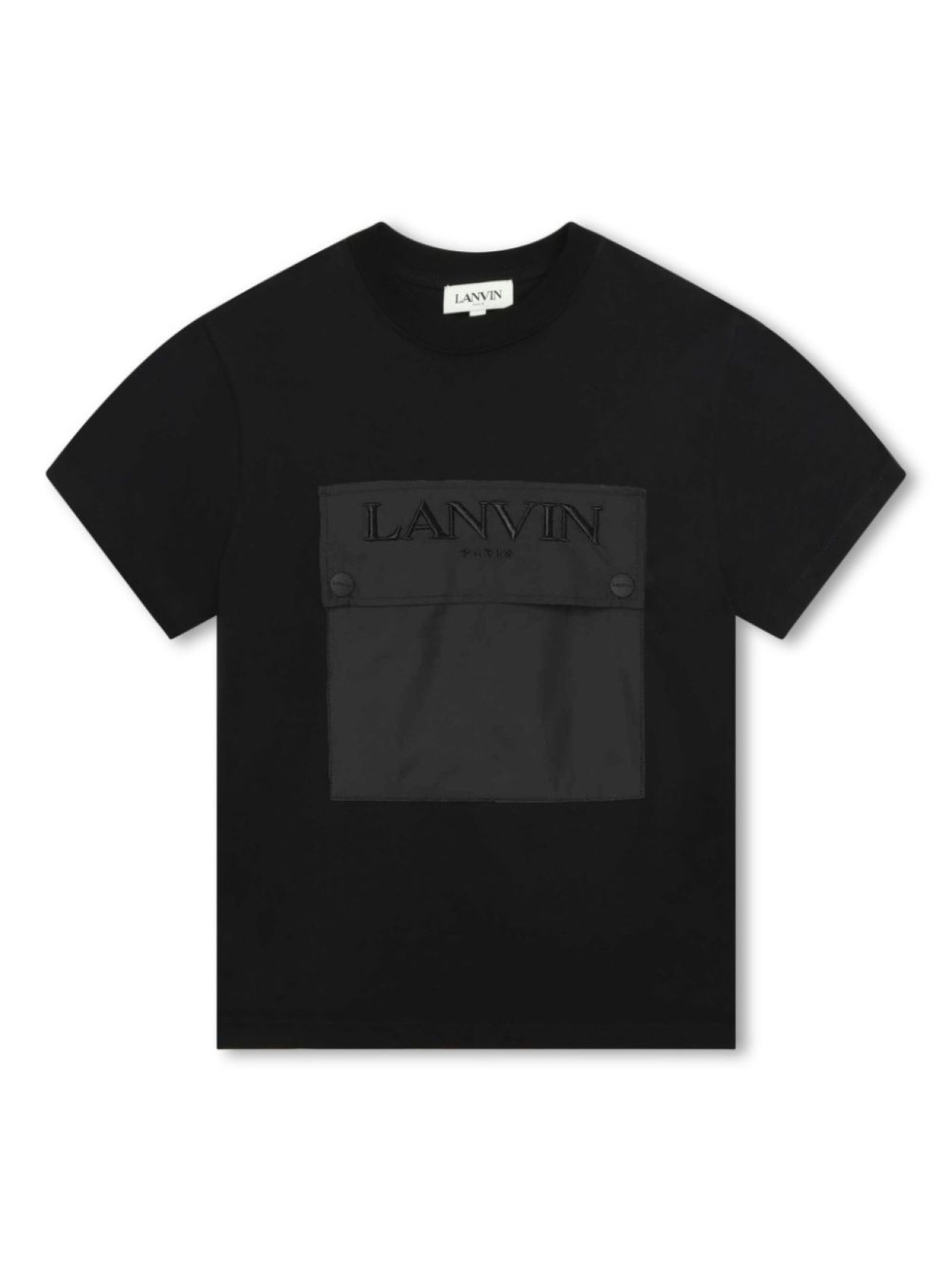 

Lanvin Enfant футболка из органического хлопка с вышитым логотипом, черный