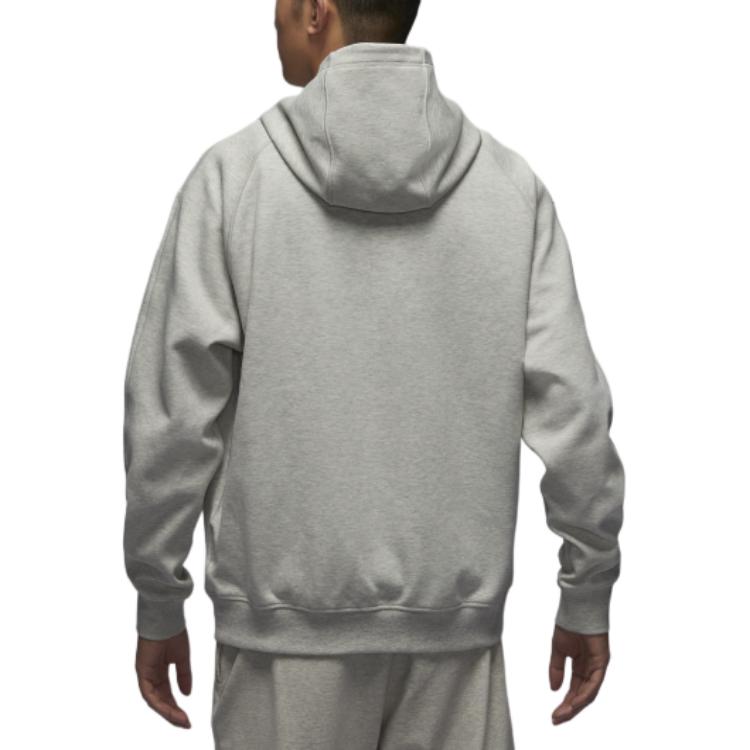 Спортивная толстовка Dri-FIT HOOP Fleece Мужская Heather Gray/Black Jordan — фото 3