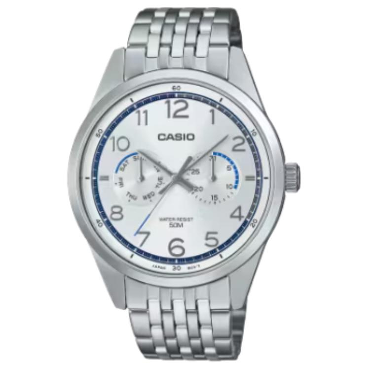 

CASIO Часы Quartz Movement Stainless Steel Strap Watch Unisex Silver Dial, Silver Dial