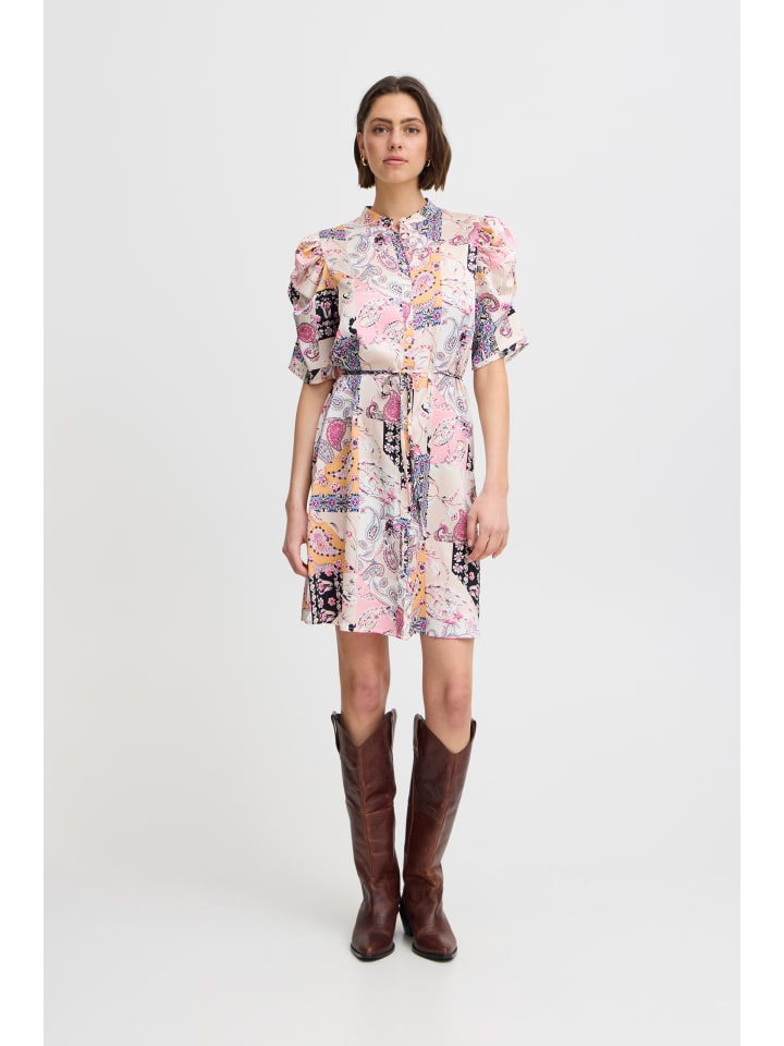 

Платье IXNINA, классический крой, с принтом Розовая леди ICHI