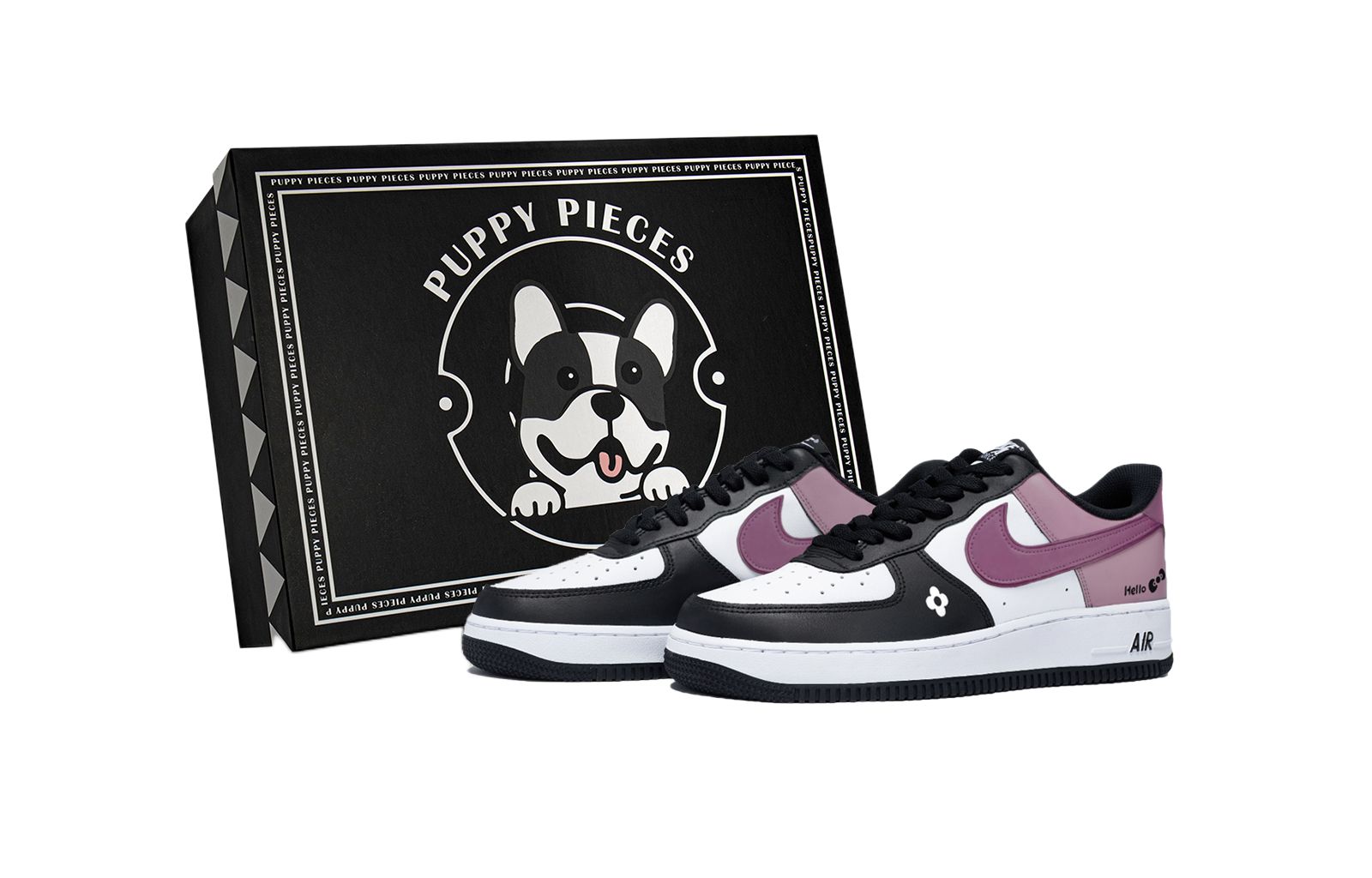 

Nike Кроссовки Air Force 1 Delicate Raspberry, Special Shoe Box, с низким верхом, противоскользящие, мужские, белые, розовые