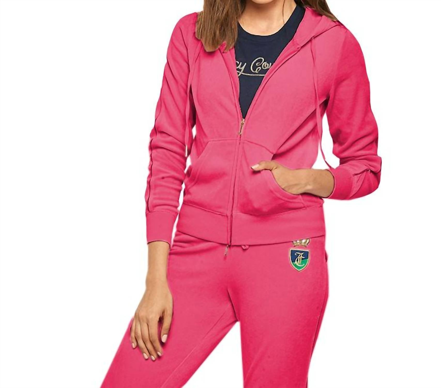 

Велюровая толстовка Robertson розового цвета Juicy Couture