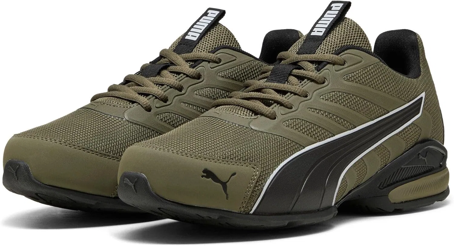 PUMA Electro Loden Green-PUMA Black-Feather G Унисекс взрослые низкие кроссовки