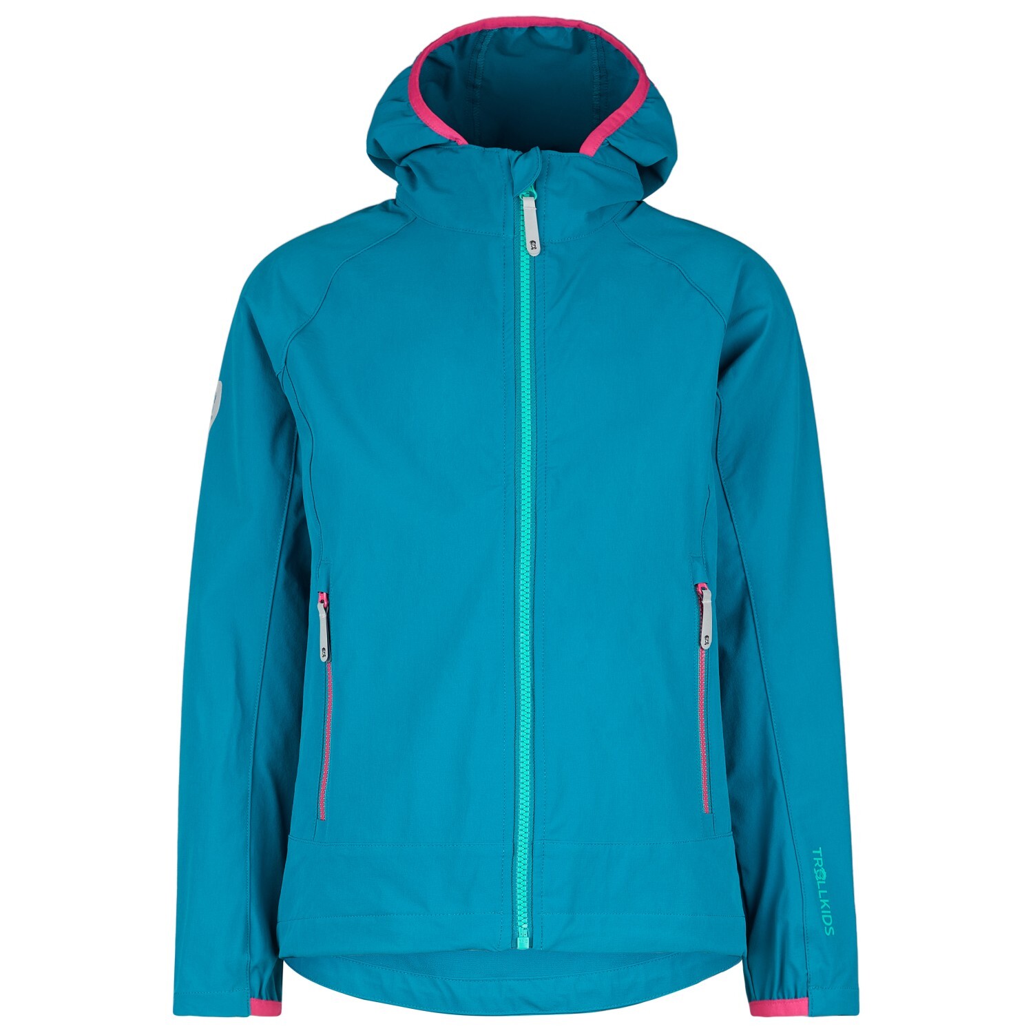 

Куртка из софтшелла Trollkids Girl's Kvalvika, цвет Smaragd/Pink