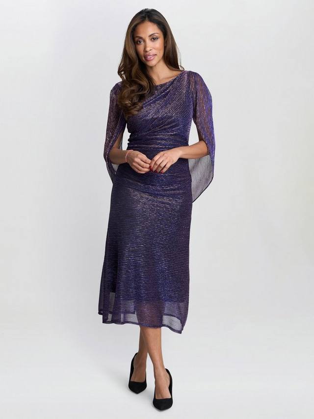 

Платье Ciara из металлизированного трикотажа Gina Bacconi, Pink/Cobalt