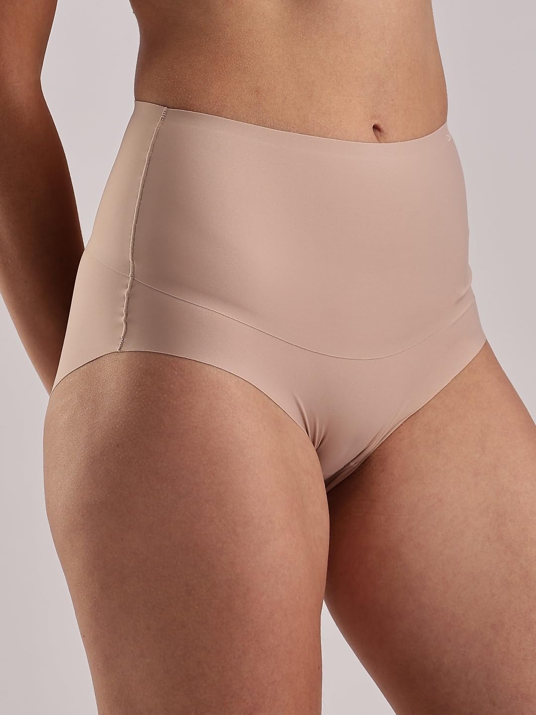 Утягивающие трусики-слипы Calvin Klein с высокой талией, вторая кожа, женские, Cedar — фото 4