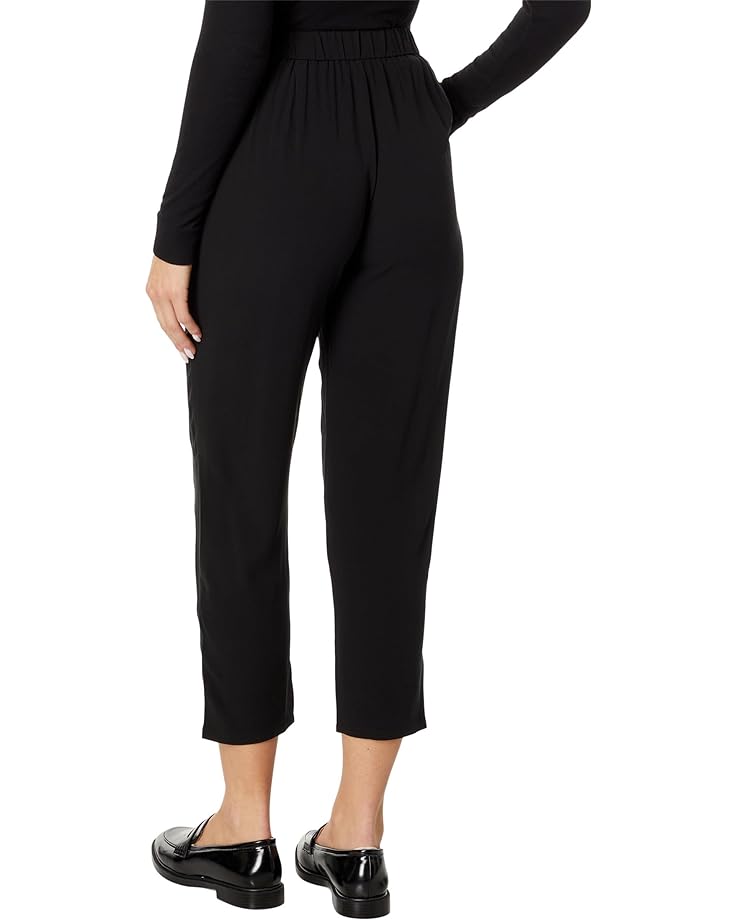 

Брюки Eileen Fisher Petite High Waisted Tapered Ankle Pants, черный