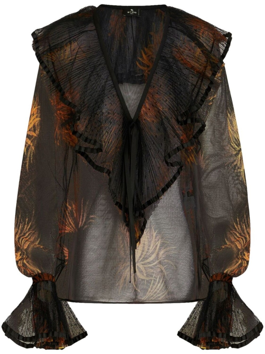 

Блузка с оборками ETRO, коричневый