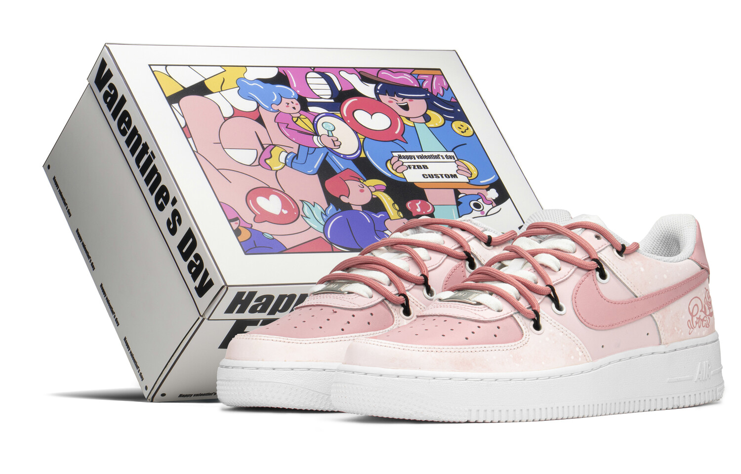 

Кроссовки Nike Air Force 1 Skateboard Shoes Women's Low-Top Pink White