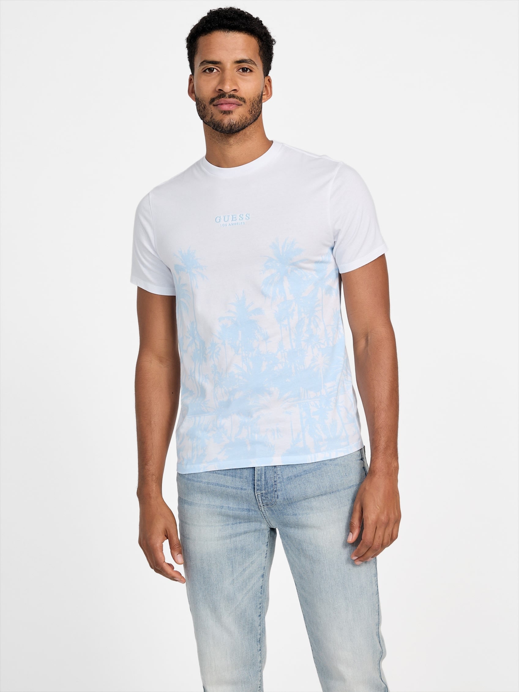 

Футболка Eco Bruno Palm Guess Factory, цвет pure white
