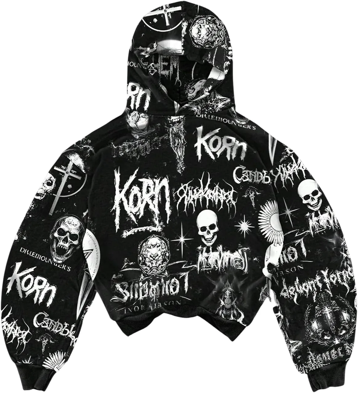 

Мужской худи с черепом Grunge VIPWOLF