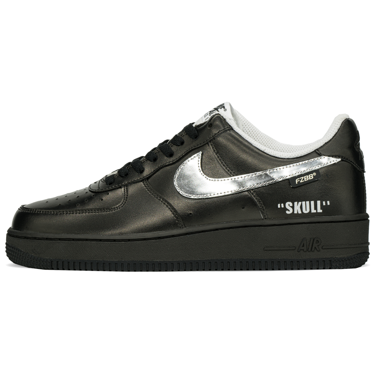 

Кроссовки Nike Air Force 1 Skateboarding Shoes Men Low-top Black/silver, черный