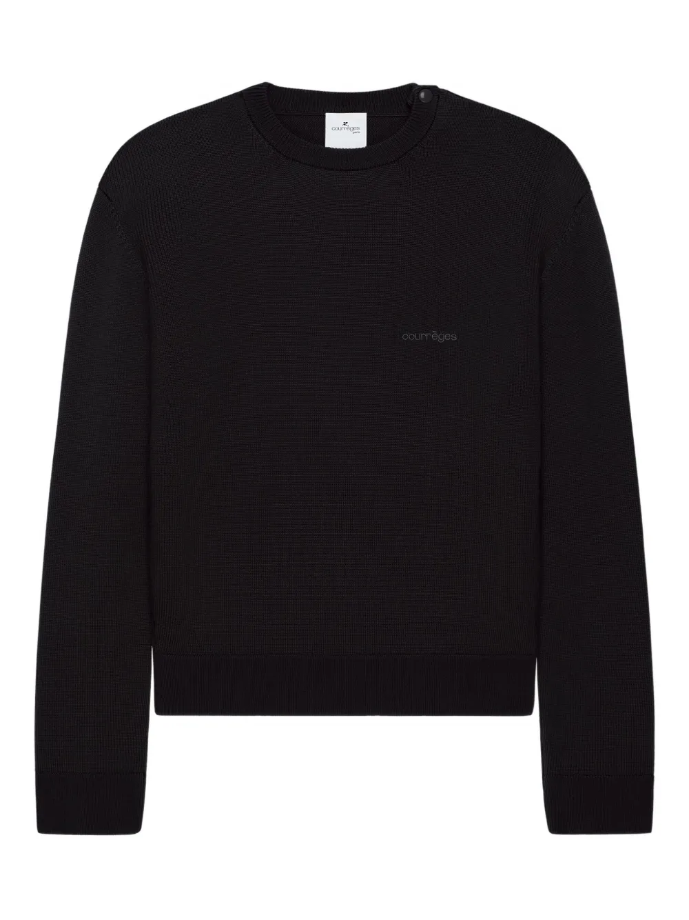 

Свитер с круглым вырезом Courrèges, черный