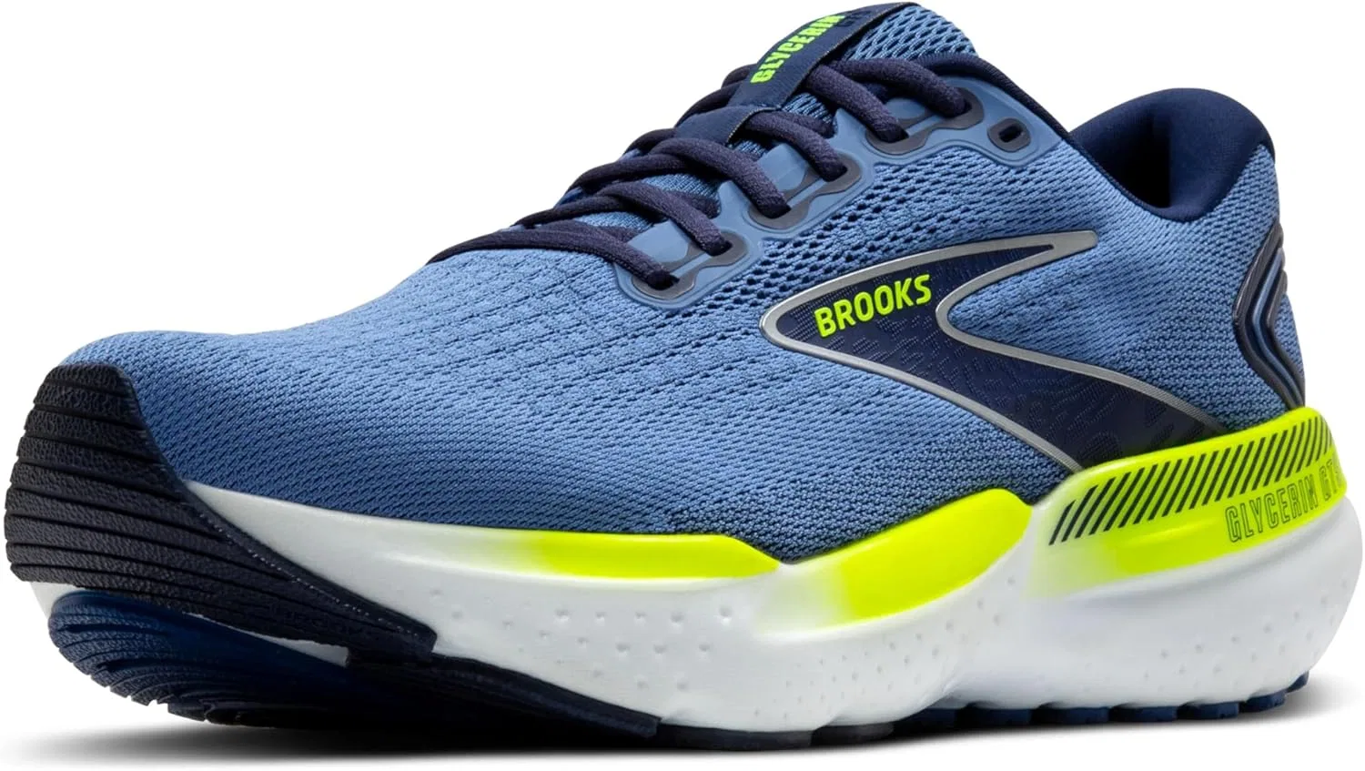 Мужские кроссовки Brooks Glycerin GTS 21, Blue Peacoat Lemon Yellow