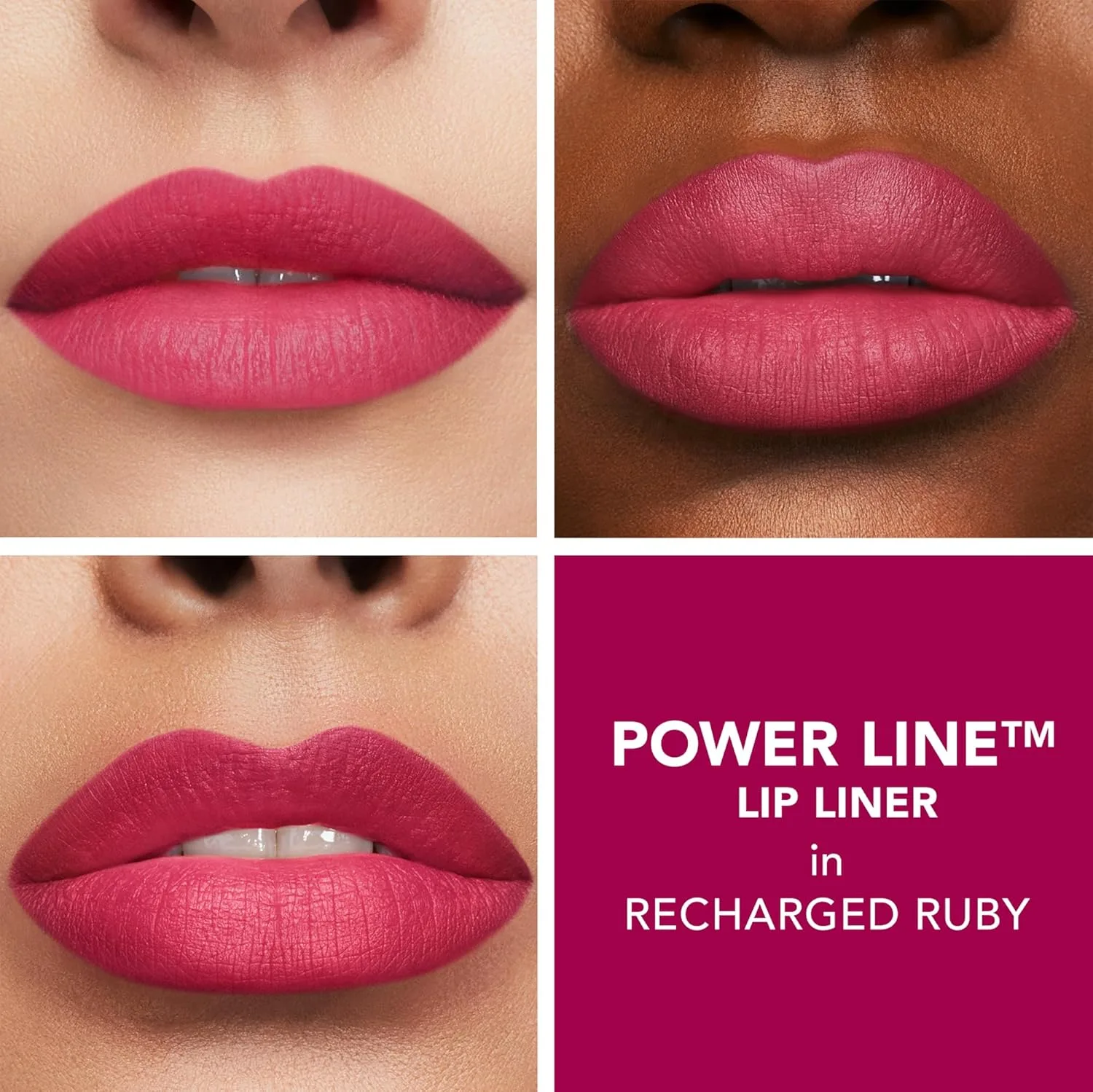 Карандаш для губ Buxom Power Line Plumping Lip Line, стойкий, водостойкий и выдвижной, увлажняющая формула с пептидами и витамином Е, матовое покрытие, не тестируется на животных, не требует заточки., AK Recharged Ruby (Ruby Red) — фото 3