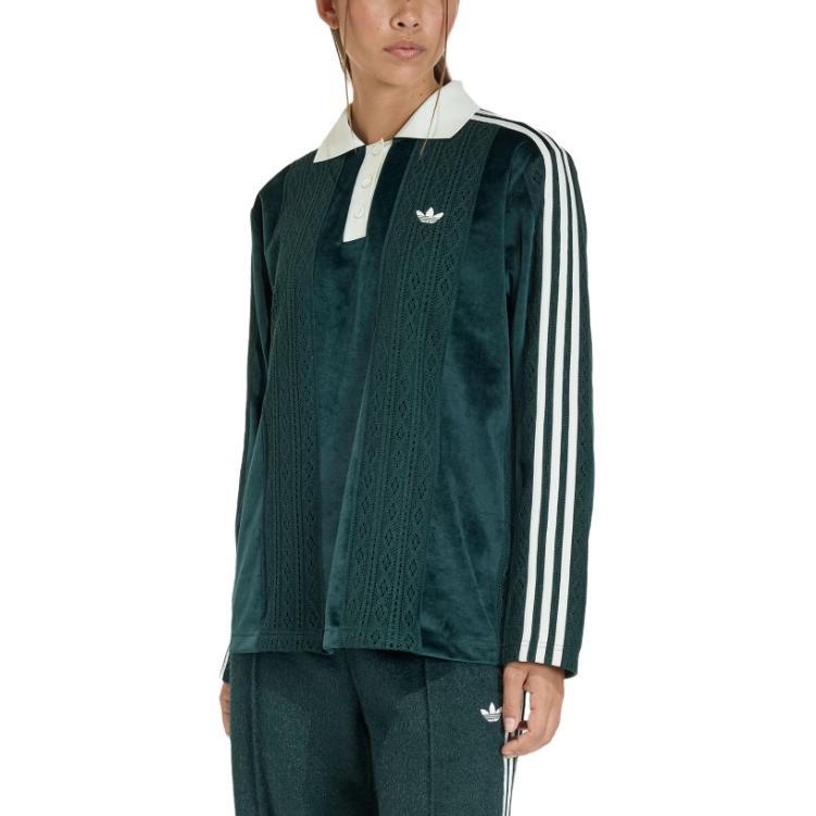 Футболка с длинным рукавом FW25 для женщин Adidas Originals, зеленый — фото 3