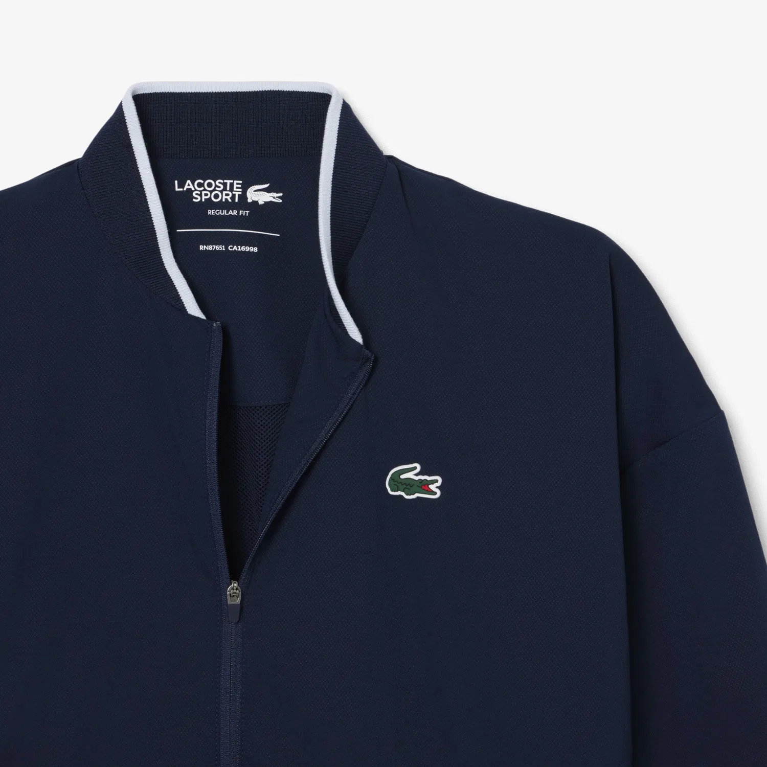 Куртка теннисная Lacoste, тёмно-синяя — фото 3