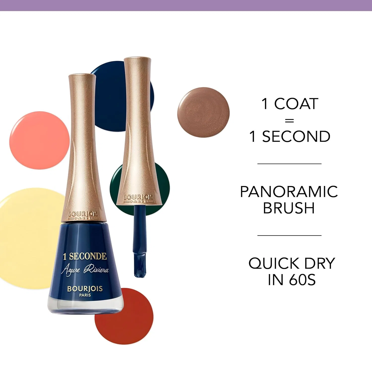Лак для ногтей «Lemon Amour» от Bourjois French Riviera Collection 1 Seconde, 9 мл ‎Bourjois, 55-Lemon Love — фото 3