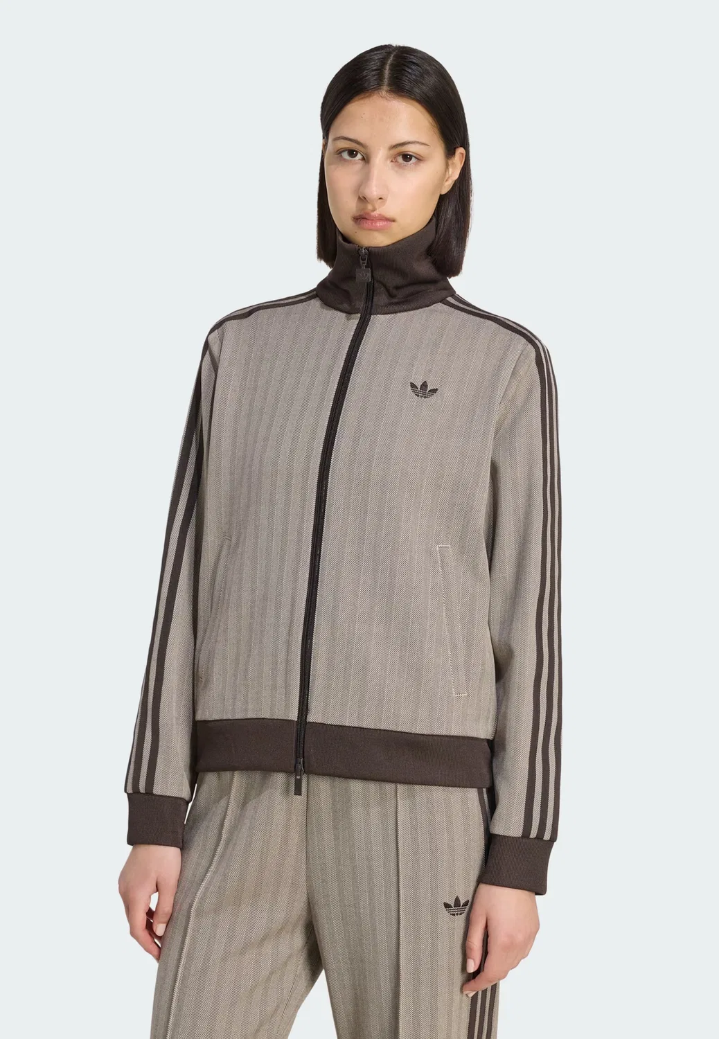 Ветровка Adidas Originals, коричневый — фото 2