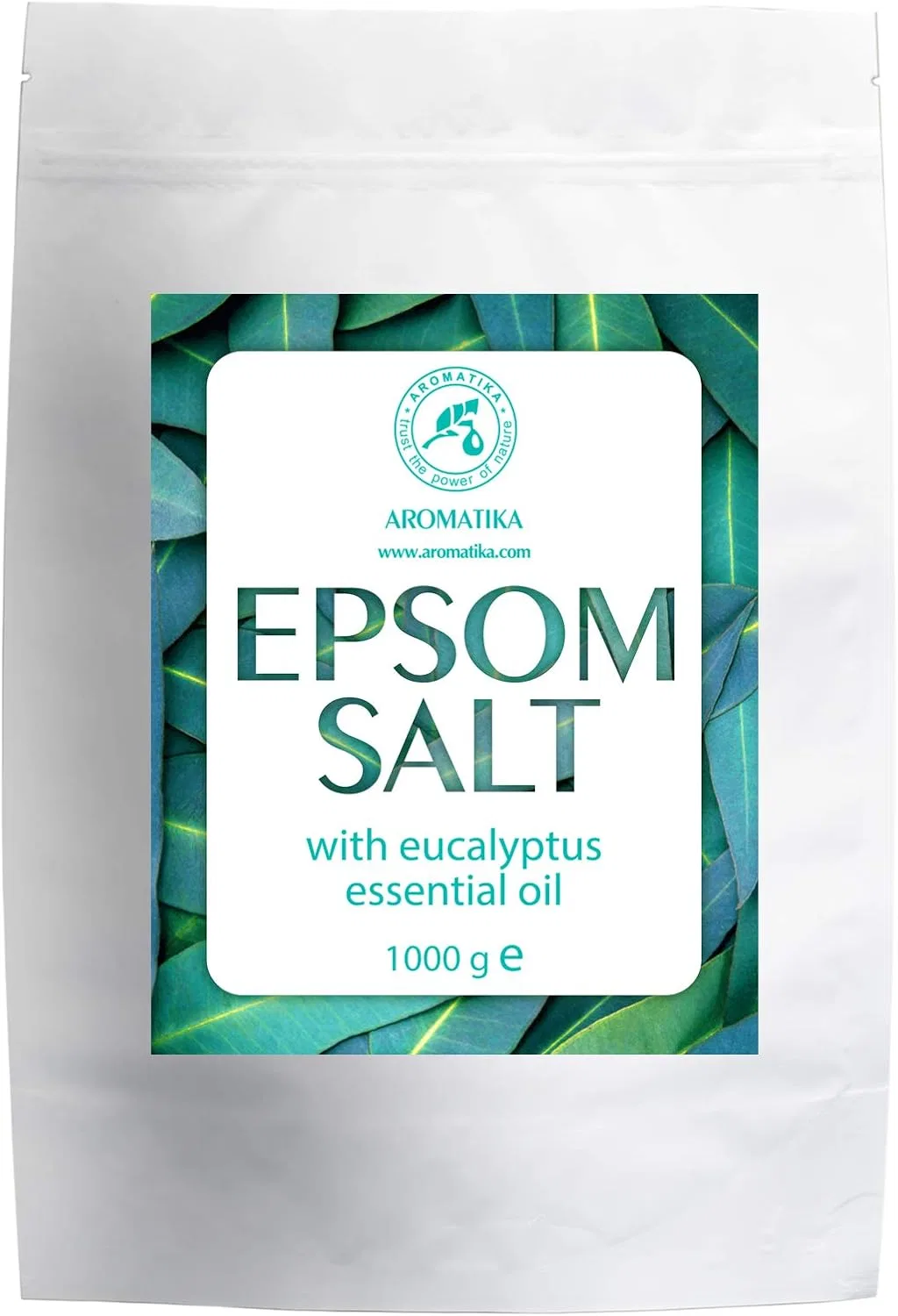 Соль для ванн с натуральным эфирным маслом эвкалипта Epsom, 1 кг Aromatika Trust The Power Of Nature