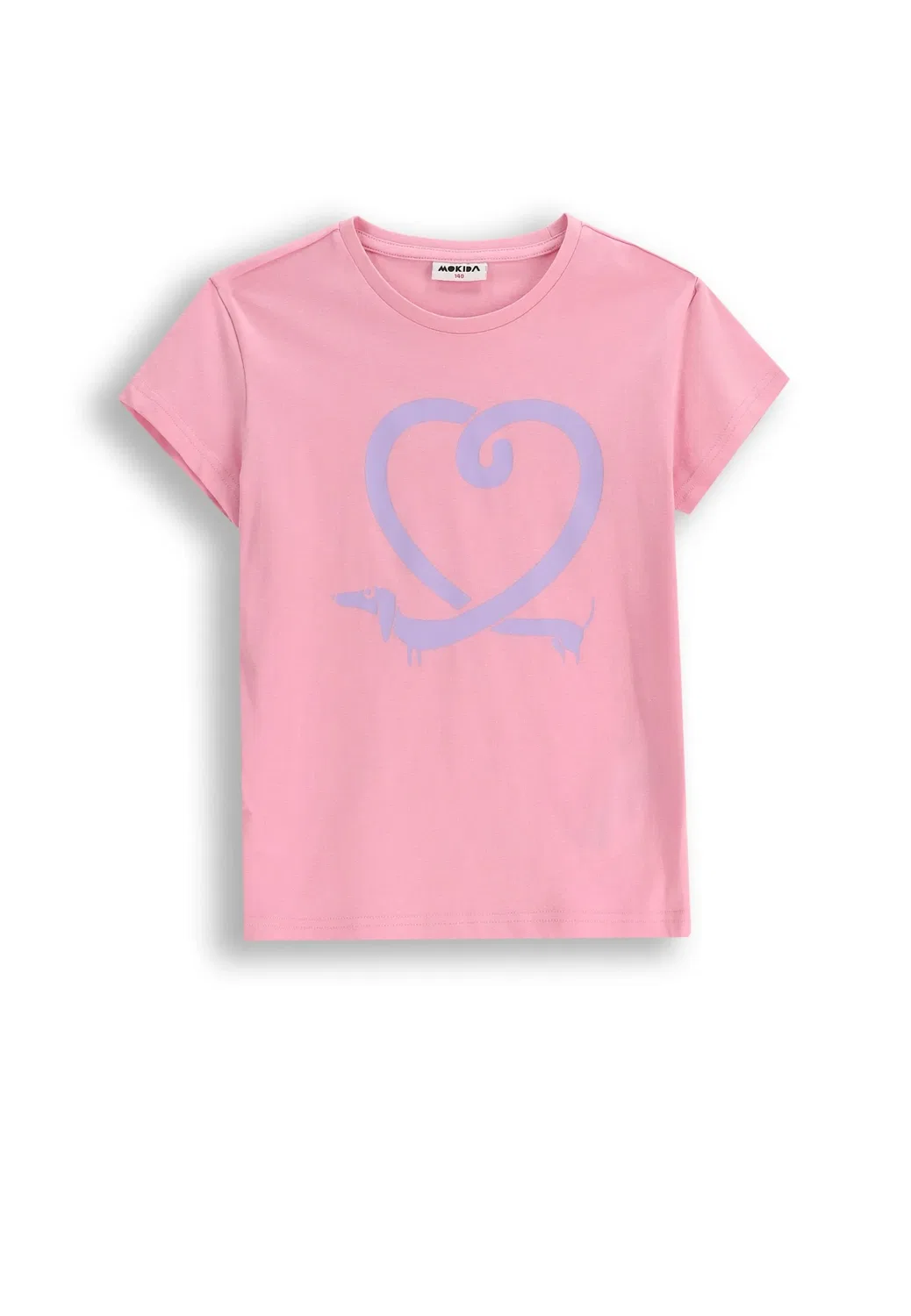 T-Shirt с принтом MOKIDA, приглушенный розовый