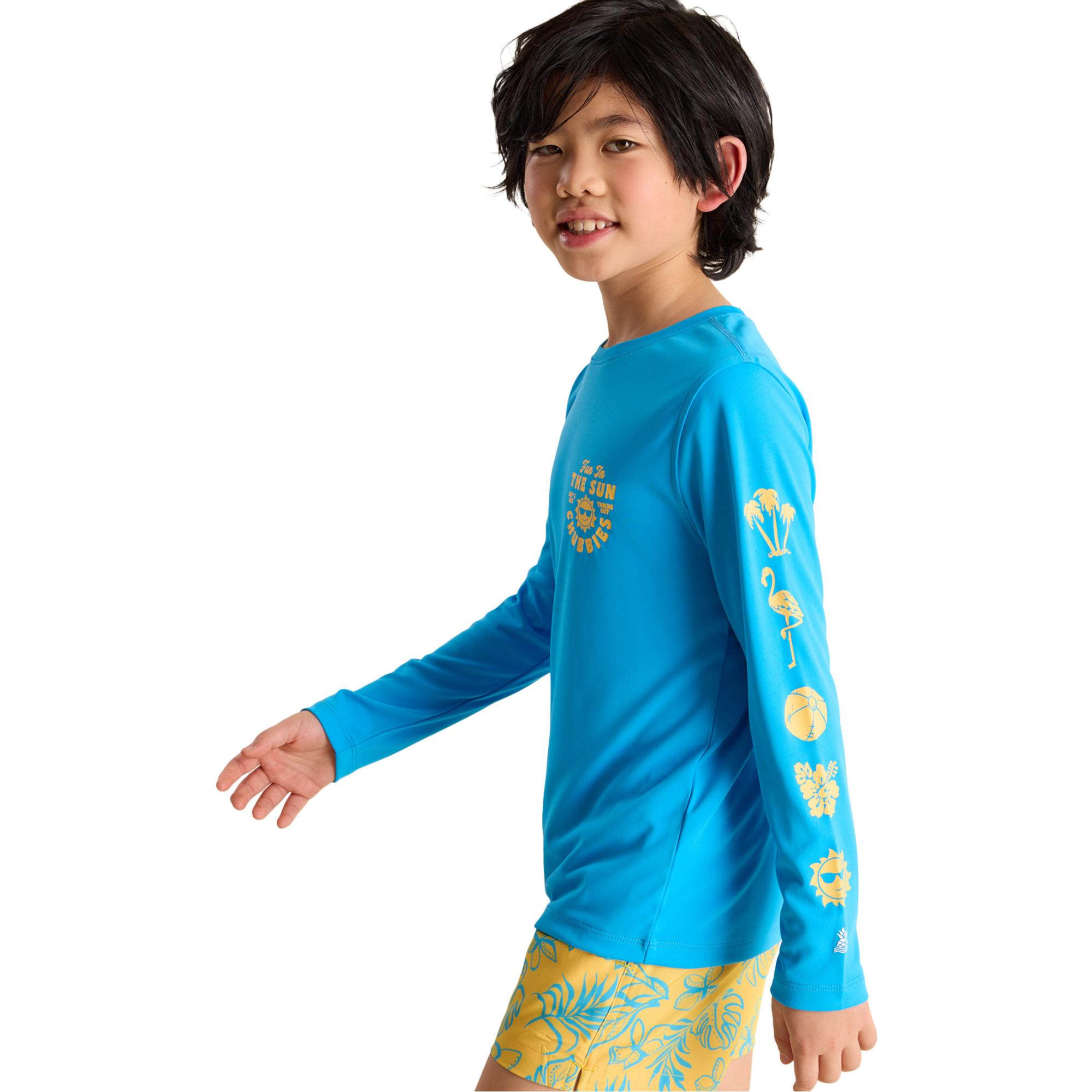 Детская футболка с круглым вырезом Sun Setter Sun Chubbies, Bright Blue — фото 2