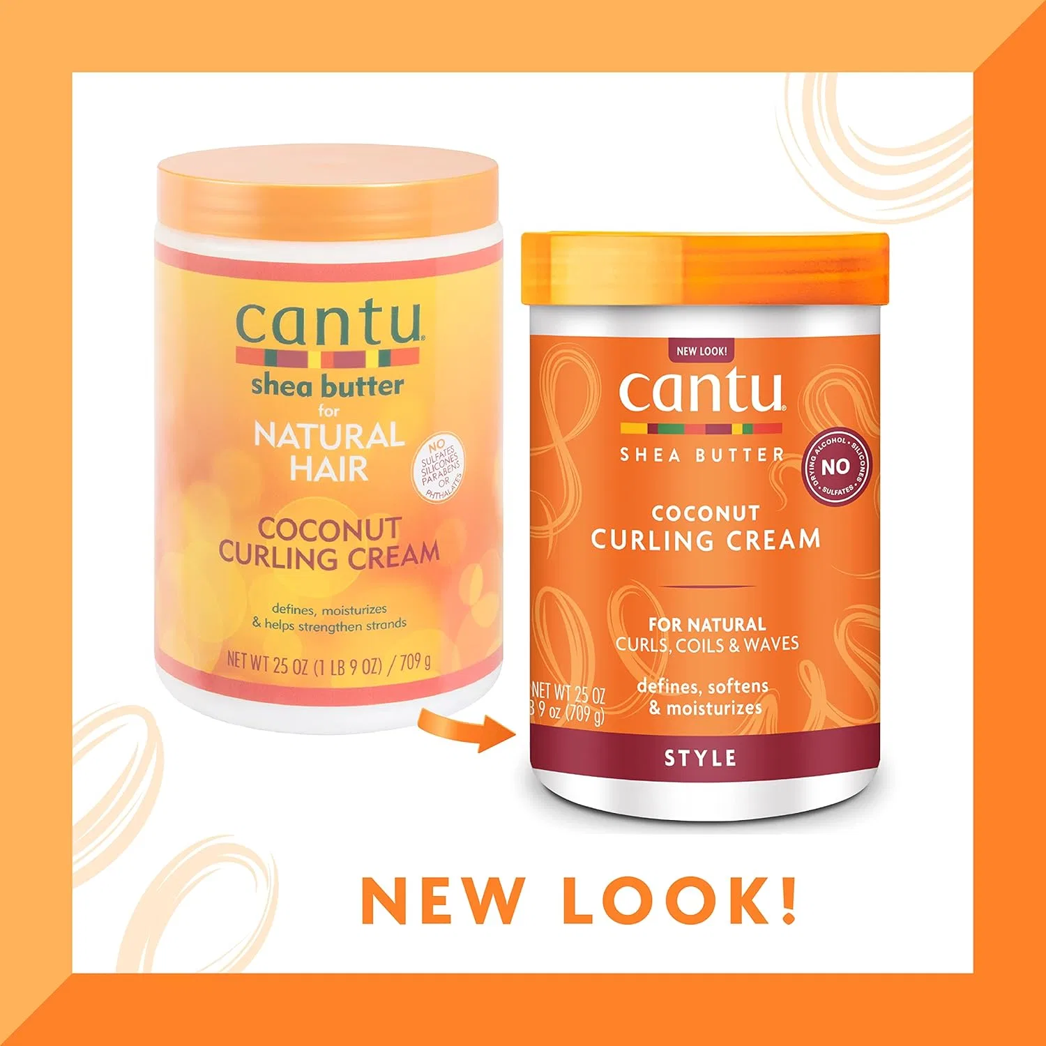 Крем для укладки кудрей CANTU Coconut Curling Cream для натуральных волос, 758 мл Cantu — фото 3