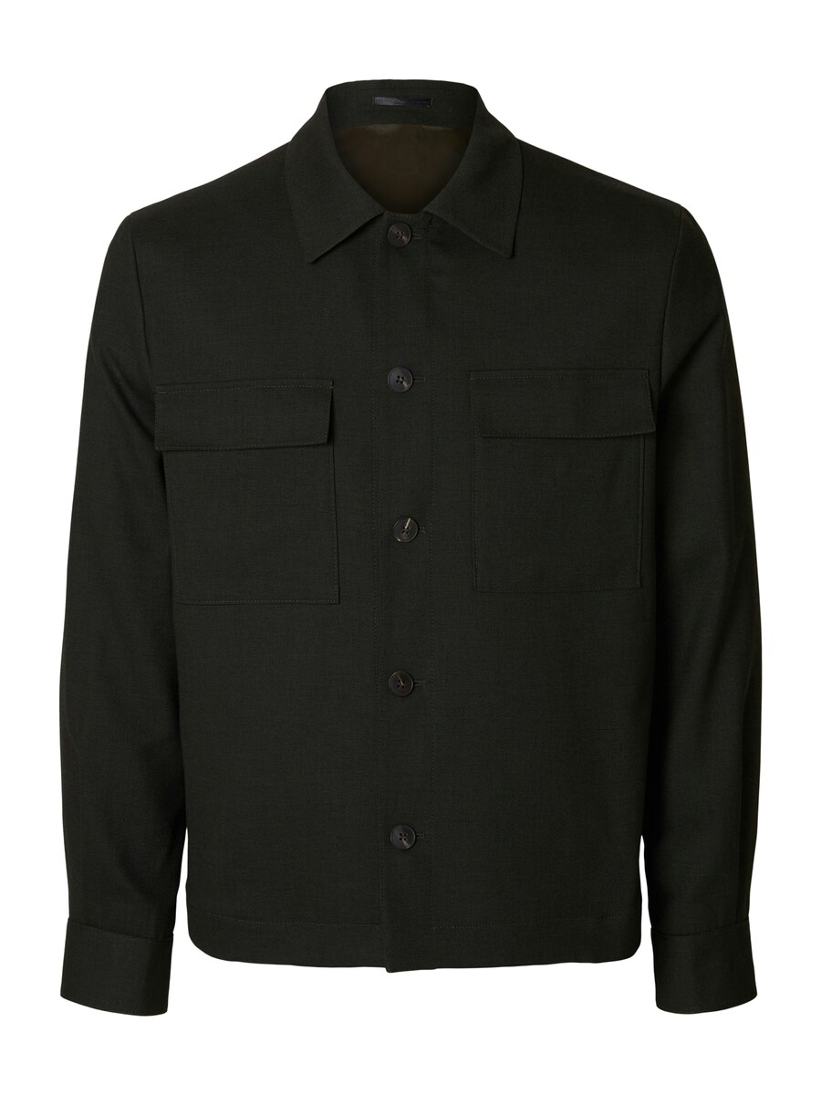 

Куртка классического кроя для межсезонья SELECTED SLH-NEIL, темно-зеленый