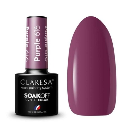 

621 Фиолетовый УФ-лак для ногтей 5 мл Claresa