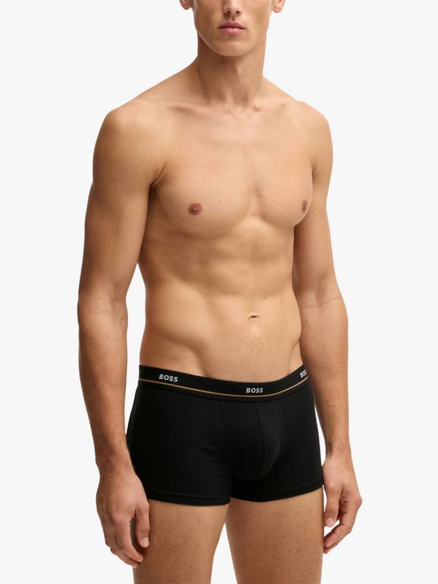 

Плавки с эластичным хлопчатобумажным поясом с логотипом HUGO BOSS, разноцветный