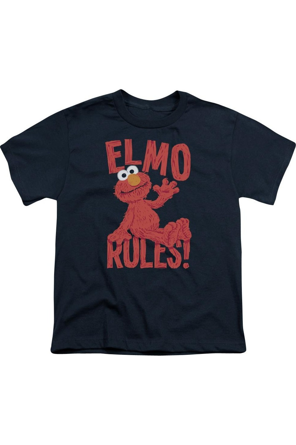 

Футболка с коротким рукавом для детей "Elmo Rules" от Sesame Street Gildan, темно-синий