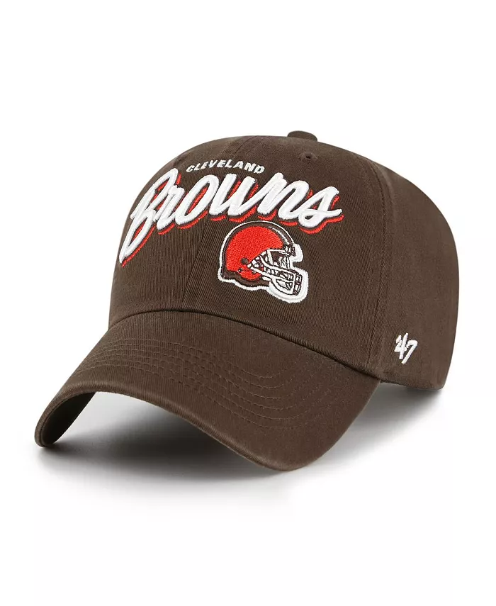 

Женская коричневая регулируемая кепка Cleveland Browns Ariana Clean Up '47 Brand