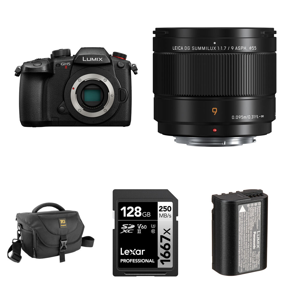 

Беззеркальная камера Panasonic Lumix GH5 II Mirrorless Camera with 9mm f/1.7 Lens and