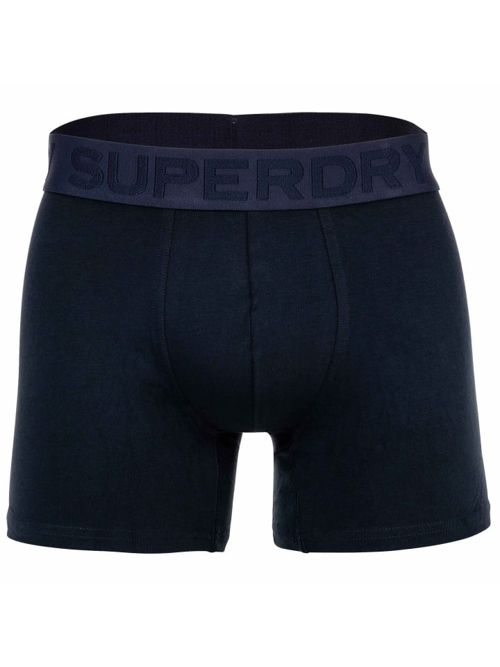 Superdry Комплект из 3 боксерских шорт темно-синего/серого цвета — фото 2