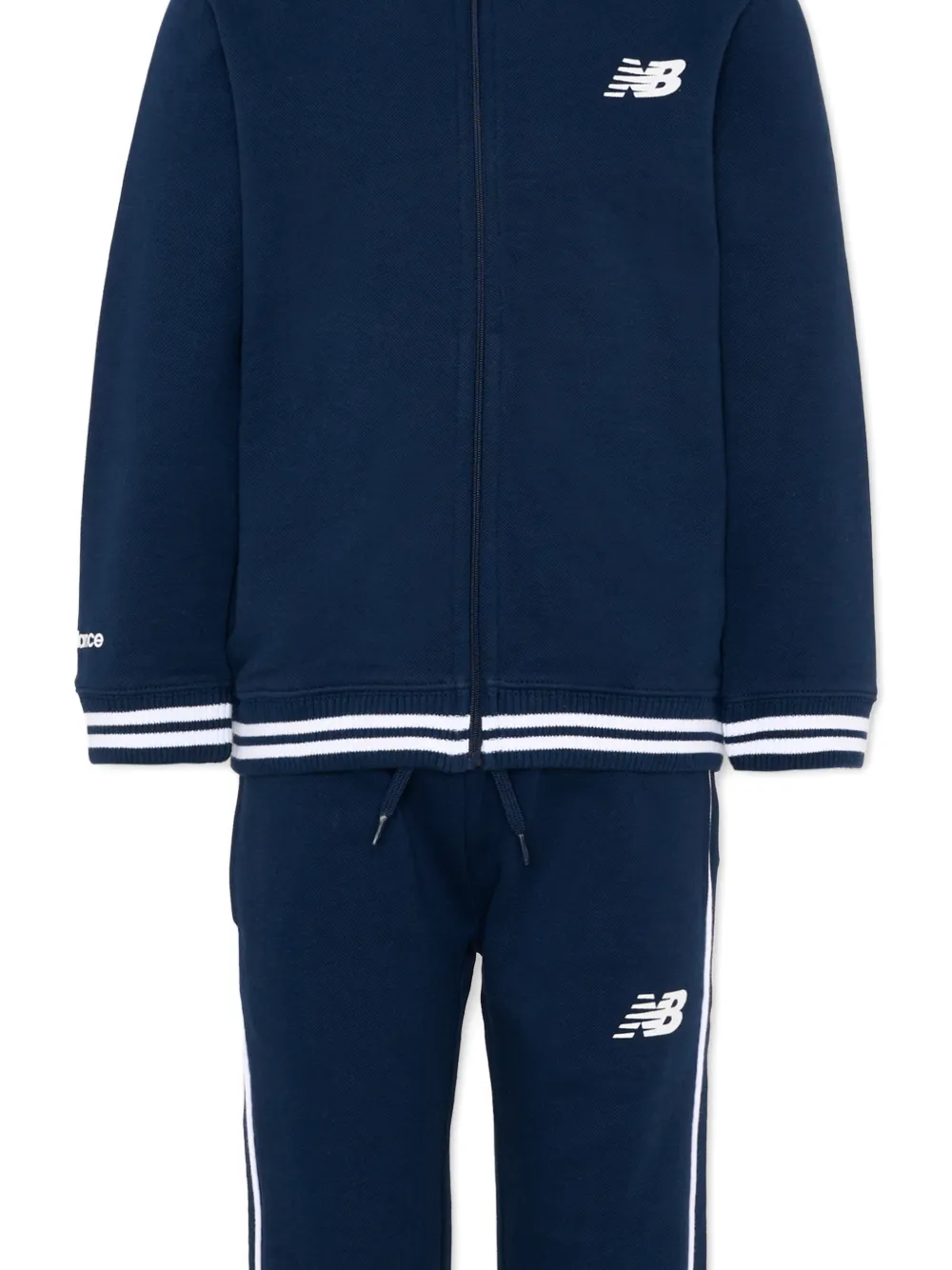 Спортивный костюм в полоску на молнии New Balance Kids, синий — фото 4