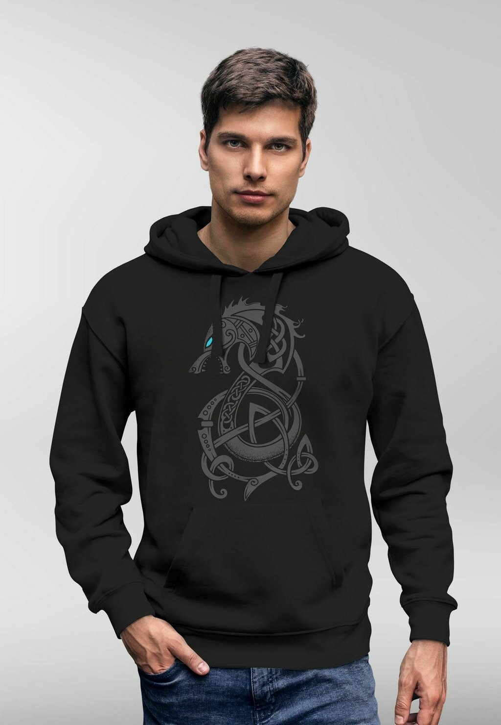 

Толстовка с капюшоном WOLF FENRIR FABELWESEN WIKINGER NORDISCHE MYTHOLOG Neverless, черный