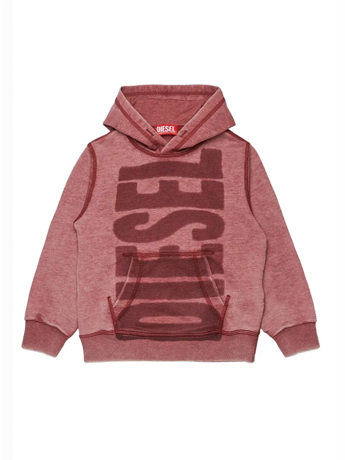 Толстовка Diesel Felpa в бордовом цвете