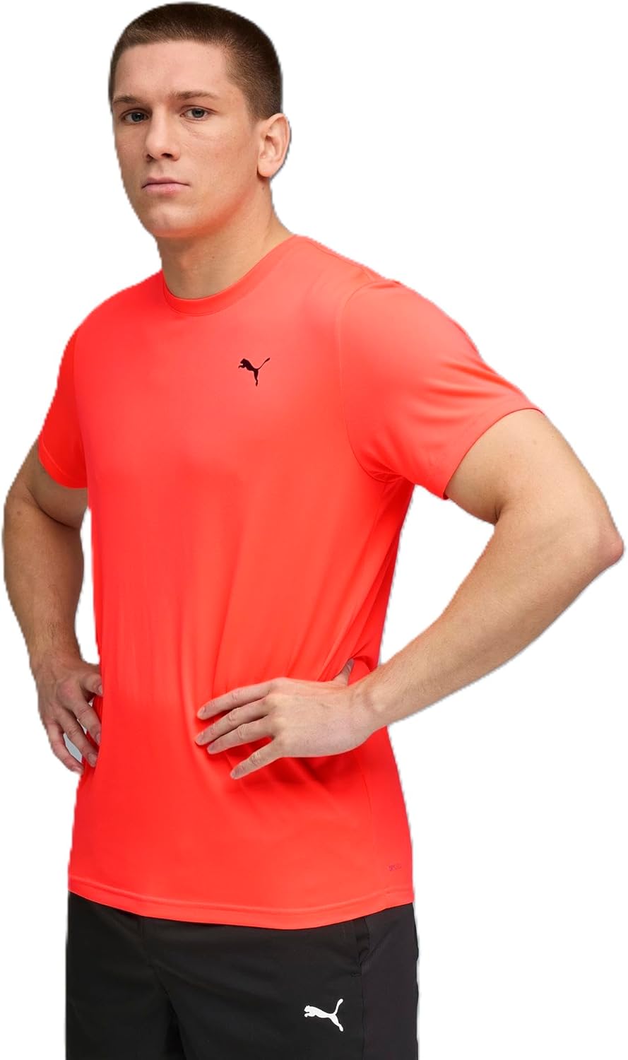 

Мужская спортивная футболка PUMA TAD ESSENTIALS с логотипом на левой стороне груди, красный