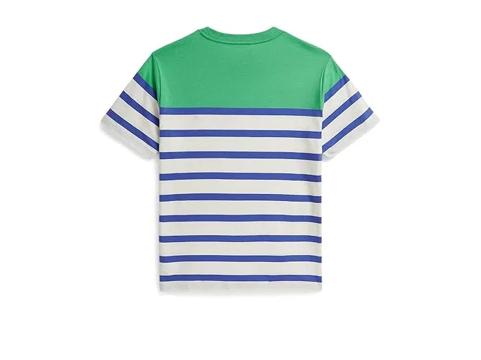 Футболка поло с полосками Polo Ralph Lauren Kids, Plato Green/Multicolor — фото 2
