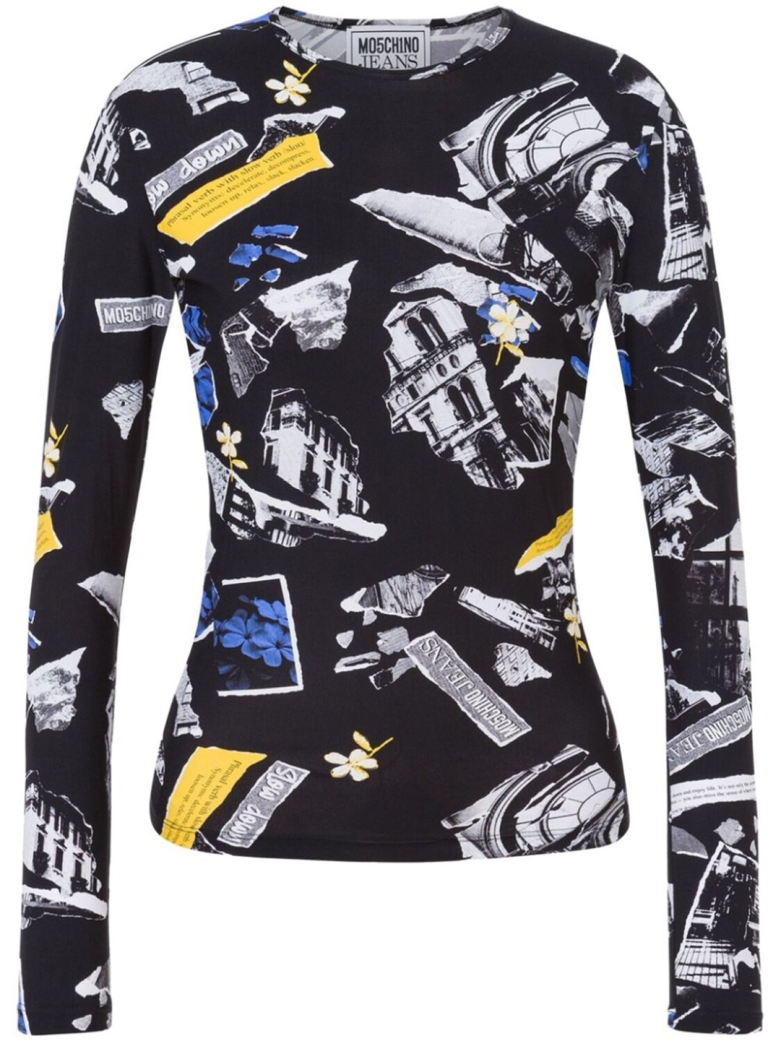

Топ с графичным принтом MOSCHINO JEANS, черный