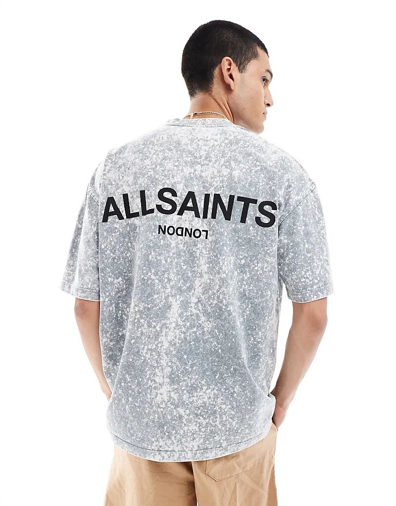 

Футболка оверсайз Underground в цвете Stone Wash Grey AllSaints