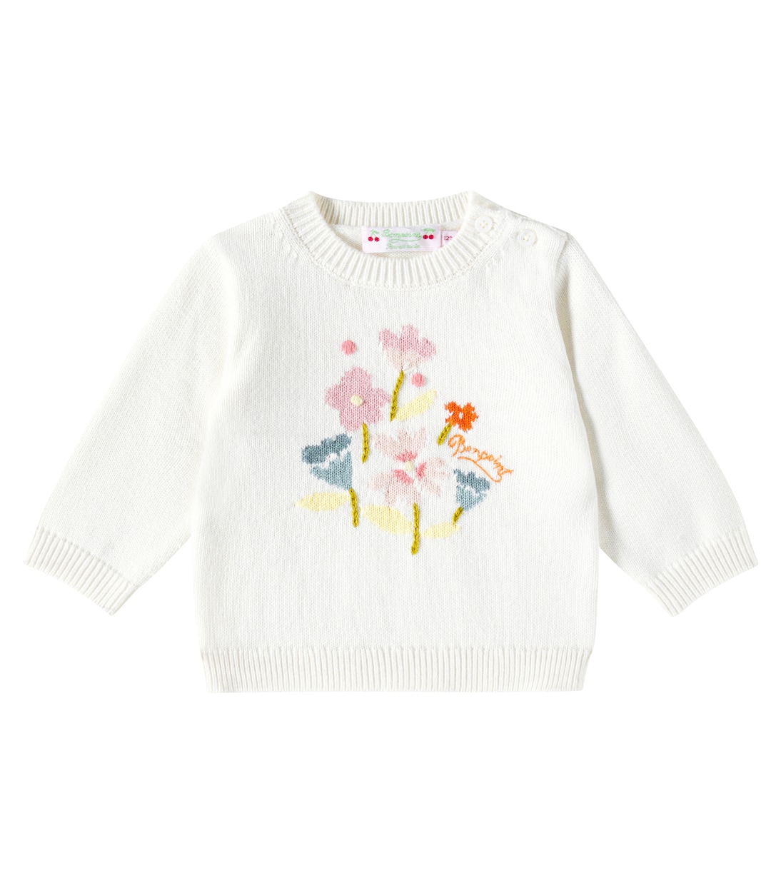 

Свитер Baby Almire из хлопка и кашемира Bonpoint, экрю