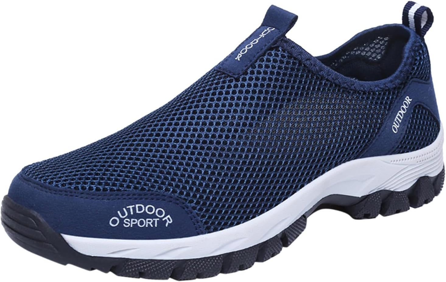 

Мужские кроссовки IWIHMIV для ходьбы и бега, легкие дышащие повседневные спортивные кроссовки, противоскользящие, синий