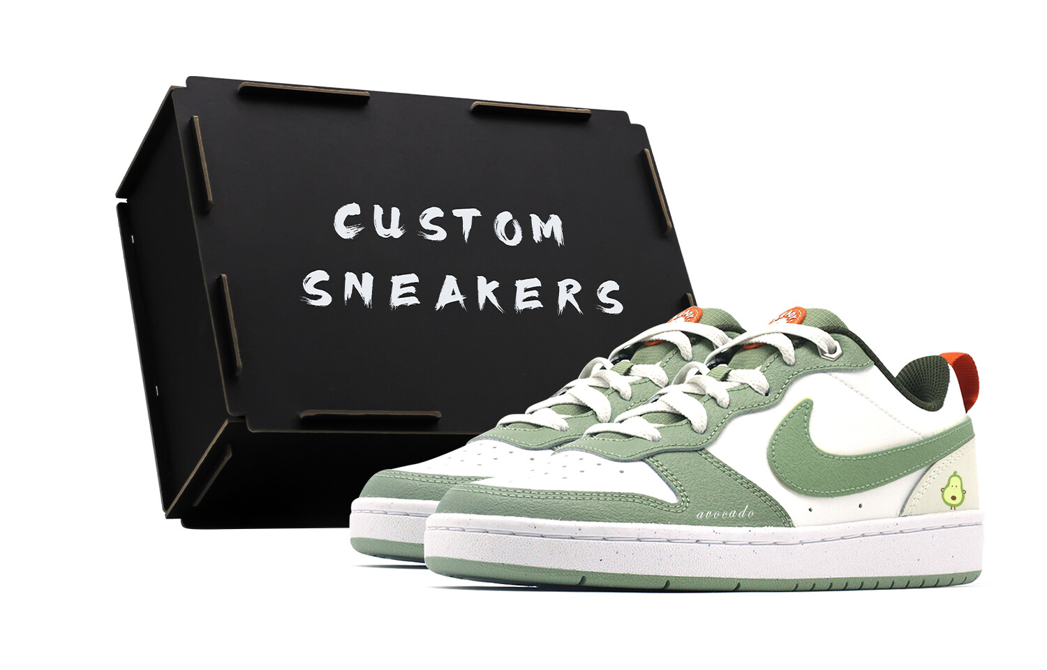 

Кроссовки Nike Court Borough Skateboarding Shoes Unisex Low-top White/green, зеленый