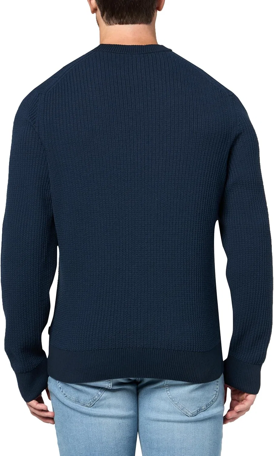 Толстовка BOSS Basket Weave Knit Pullover, Medium Midnight Zone — фото 2